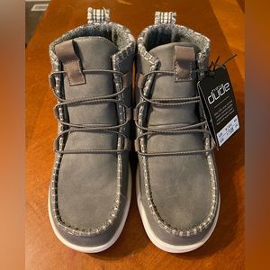 Hey Dude Eloise Recycled Leather Granite Grey Boots Womens Size 9, 10